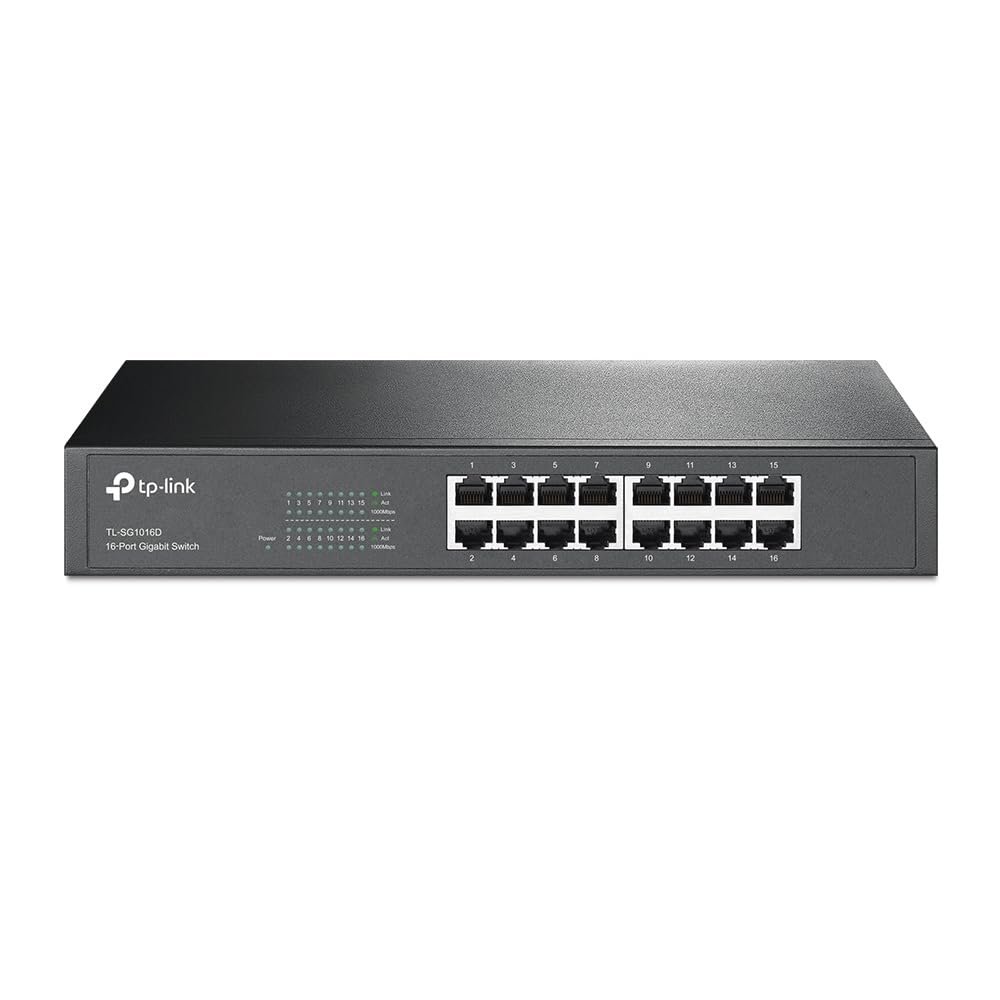 TP-Link TL-SG1016D, 16-Port Gigabit Masaüstü/Rackmount Switch