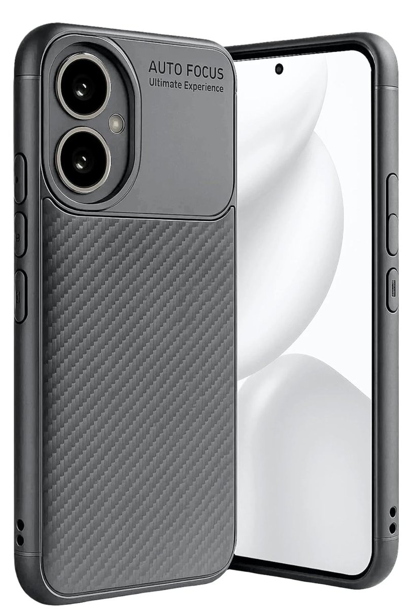 Coverzone Honor 400 ile Uyumlu Silikon Kılıf TPU Negro Silikon Ultra Slim Fit Kılıf İle Uyumlu Karbon Delux kılıf (Gri)