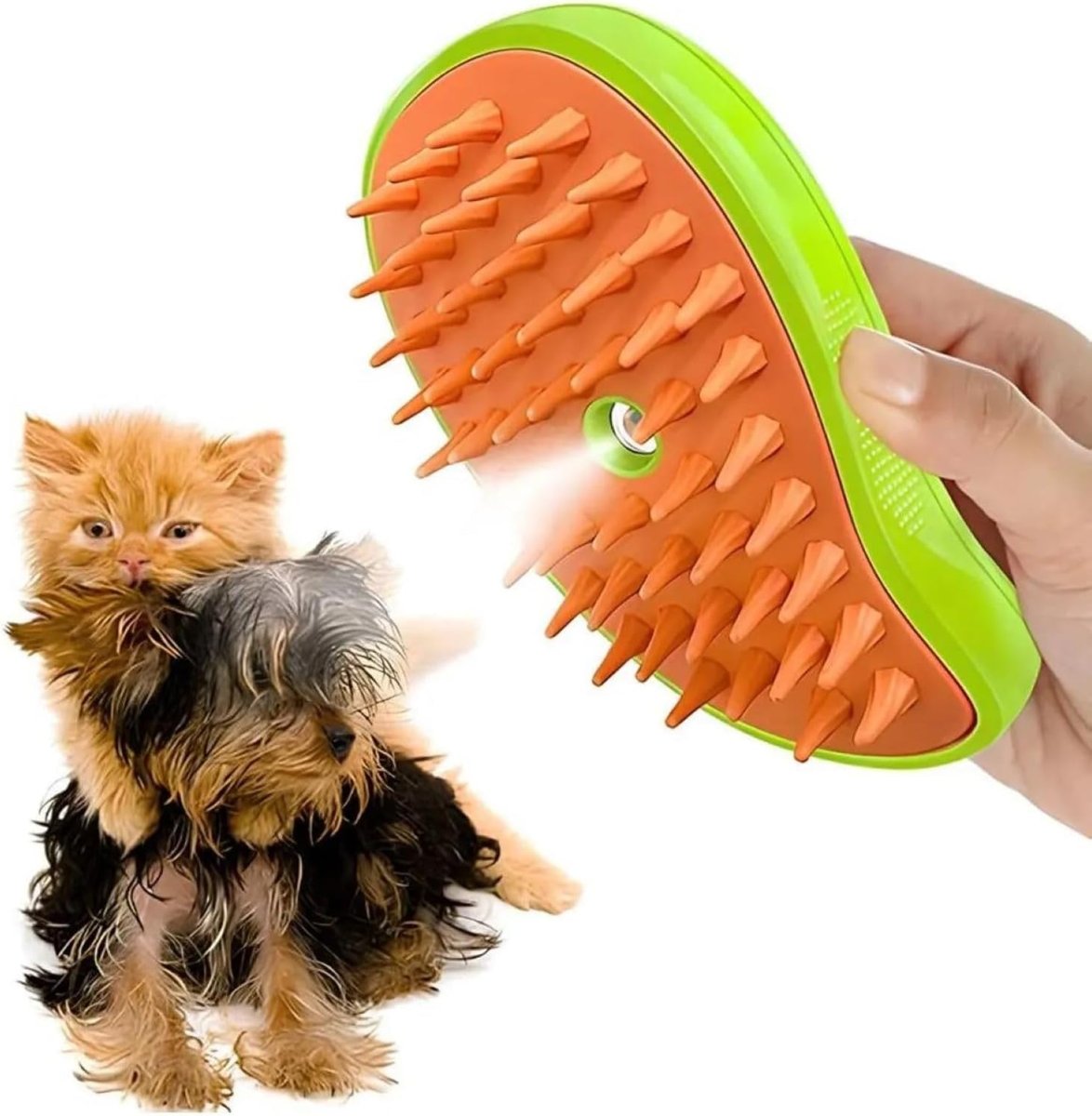 ozzyes Buharlı Kedi Ve Köpek Tarağı, Yumuşak Silikon Başlıklı, Kedi Köpek Yıkama Fırçası OZE-39
