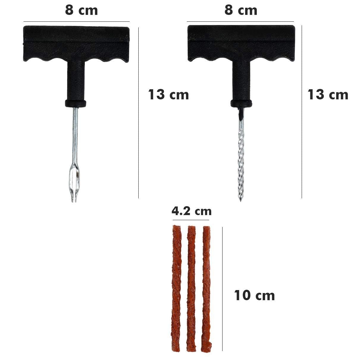 AEE® 6 Parça Lastik Tamir Seti Fitil Yama Araba Motorsiklet Traktör Acil Durum Kiti