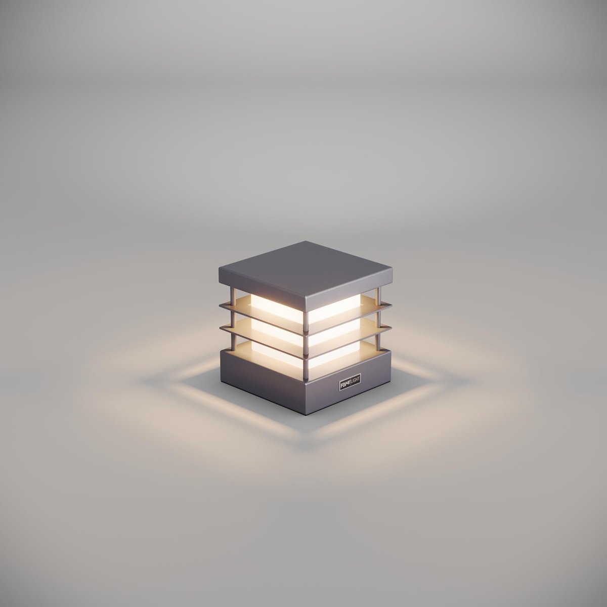 FoneLight Set Üstü Bahçe Aydınlatma 18x18 cm Genişik – Alüminyum Gövde, 3000K Sıcak Beyaz, IP65 Su Geçirmez Dış Mekan Dekoratif Lamba