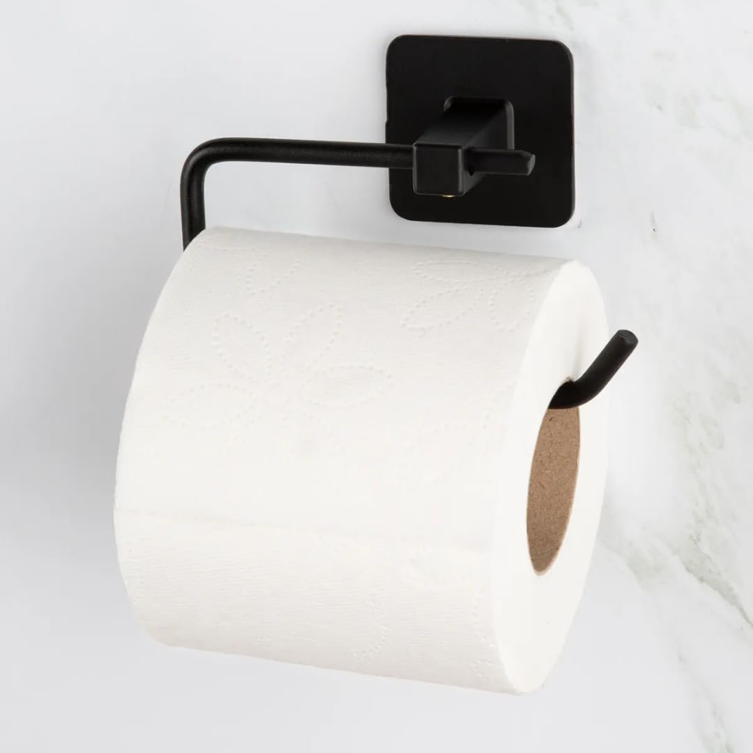 Jouis Havlu Askısı Siyah Yapışkanlı Lüks Tasarım Solo Peçetelik Havluluk, Solo Peçetelik Wc Havlu Kağıdı Askısı(KALİTELİ VE YAPIŞKANLI) (Wc)