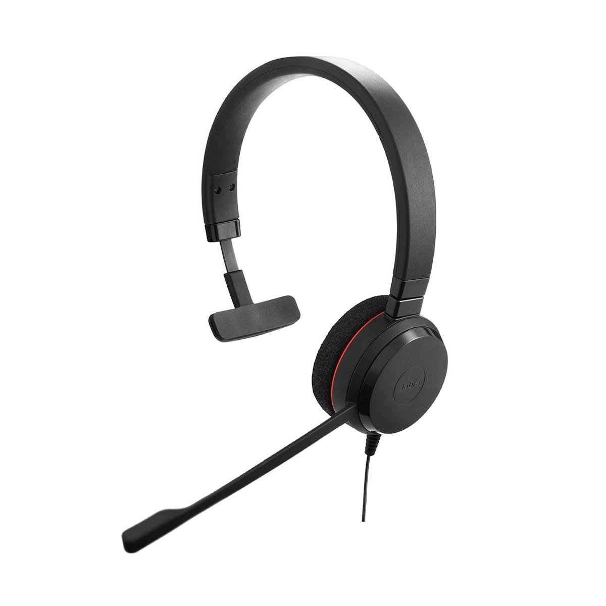 Jabra Evolve 20 Mono Headset – Microsoft Sertifikalı Kulaklıklar VoIP Softphone için Pasif Gürültü Önleme – USB C Kontrollü – Siyah
