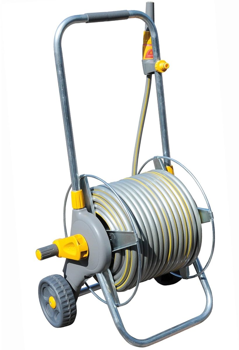 Hozelock 2436H 30 m Hortumlu 60 m Kapasiteli Tekerlekli Metal Hortum Toplama Sarma Araba Seti