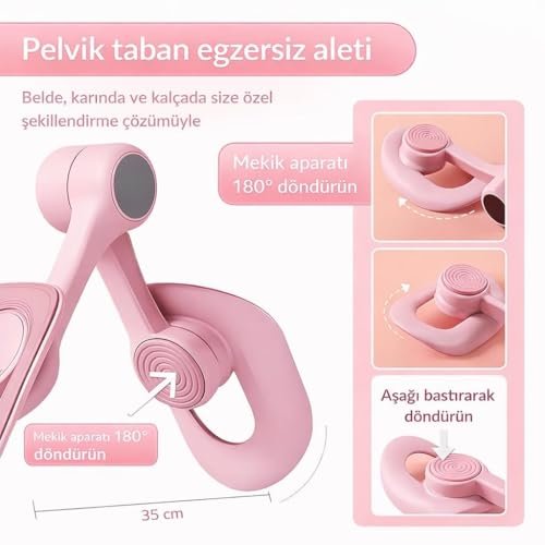 Valkyrie Dijital Ekranlı Pelvik Taban Egzersiz Aleti – Doğum Sonrası, Yoga ve Kas Egzersizi İçin Pembe