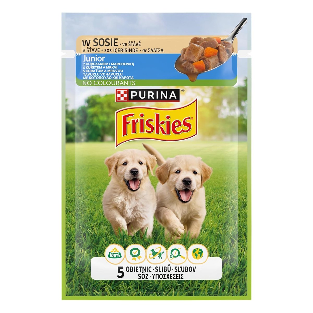 Friskies Yavru Köpekler İçin Tavuklu Havuçlu Yaş Mama 85 Gram, 26 Adet