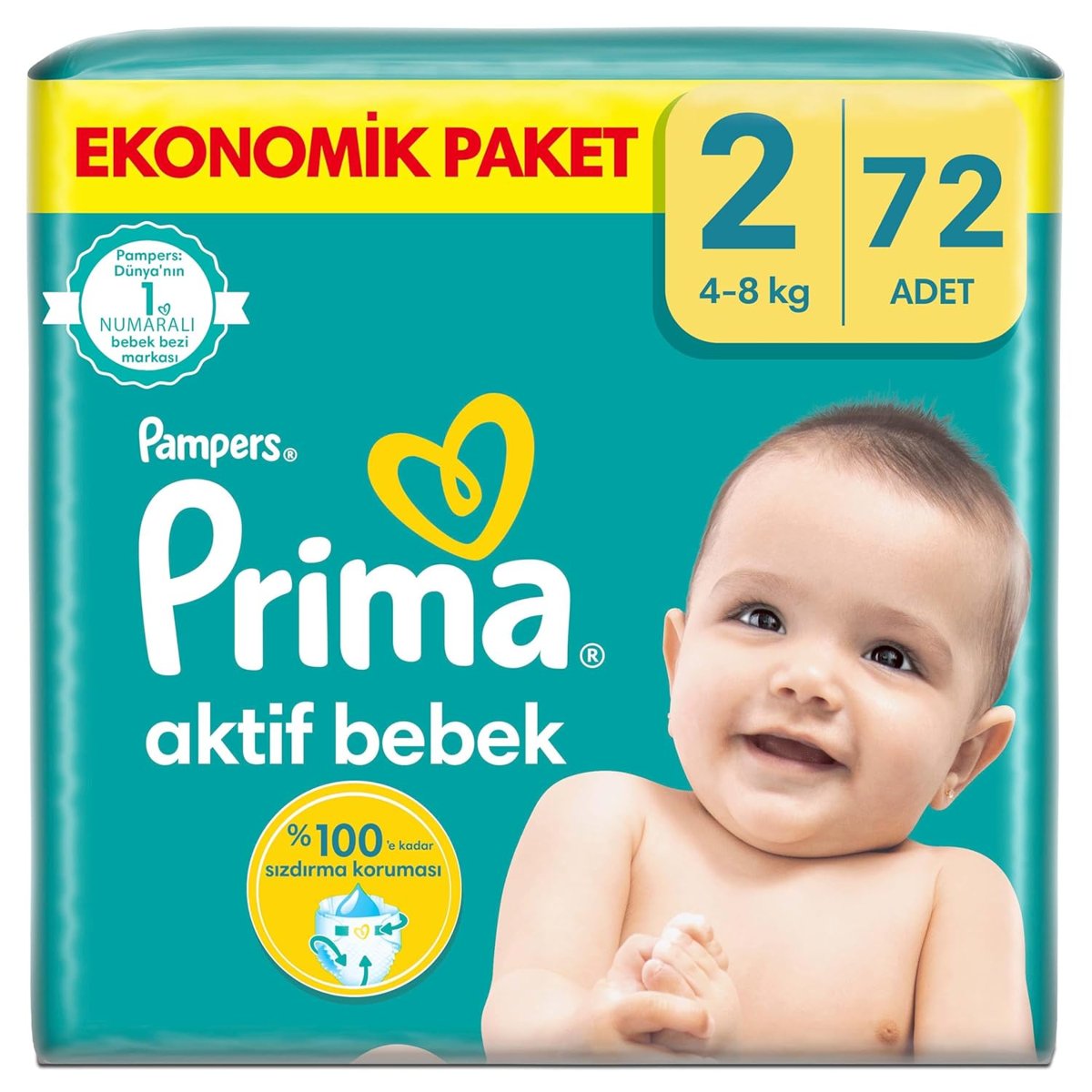 Prima Bebek Bezi Aktif Bebek 2 Beden 72 Adet Fırsat Paketi