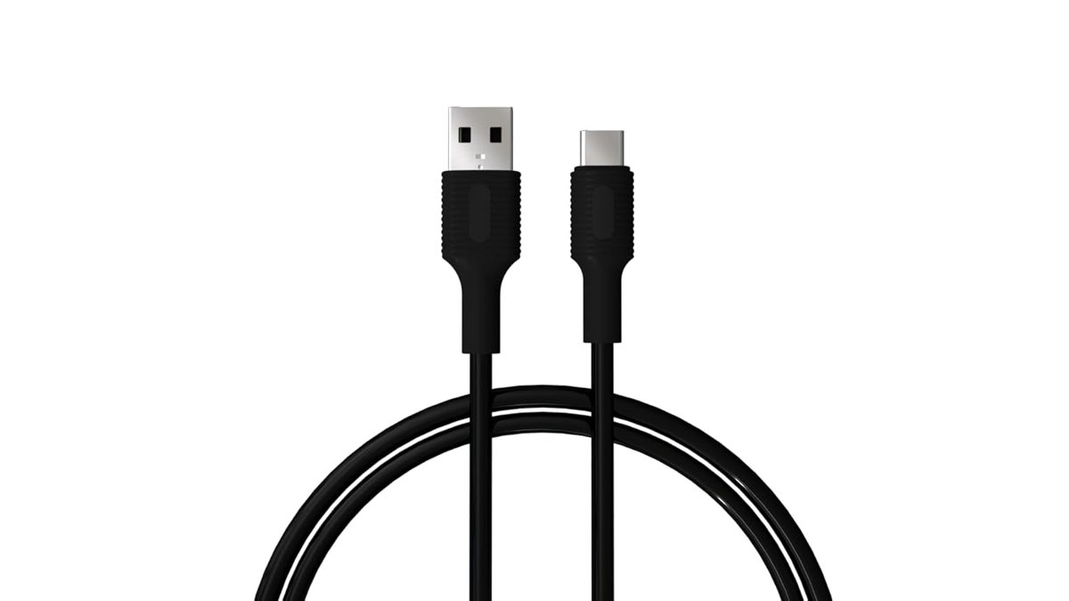 REMORAX Basic USB A-C Hızlı Şarj Kablosu, Siyah (100 CM)