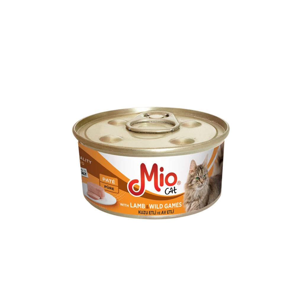 Mio 85 Gr Kedi Yaş Mama, Kuzu Etli ve Av Etli x 24 adet