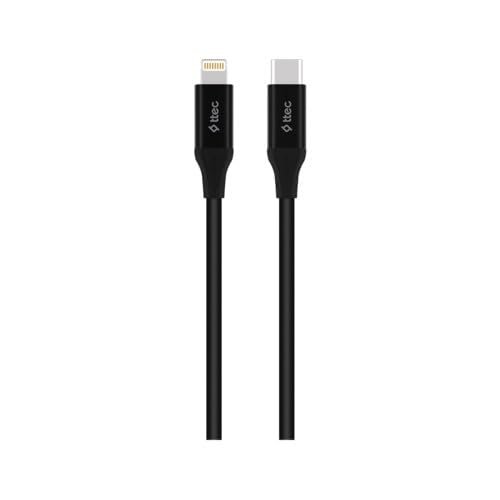 ttec Type-C - Lightning Hızlı Şarj Kablosu 150cm-Siyah