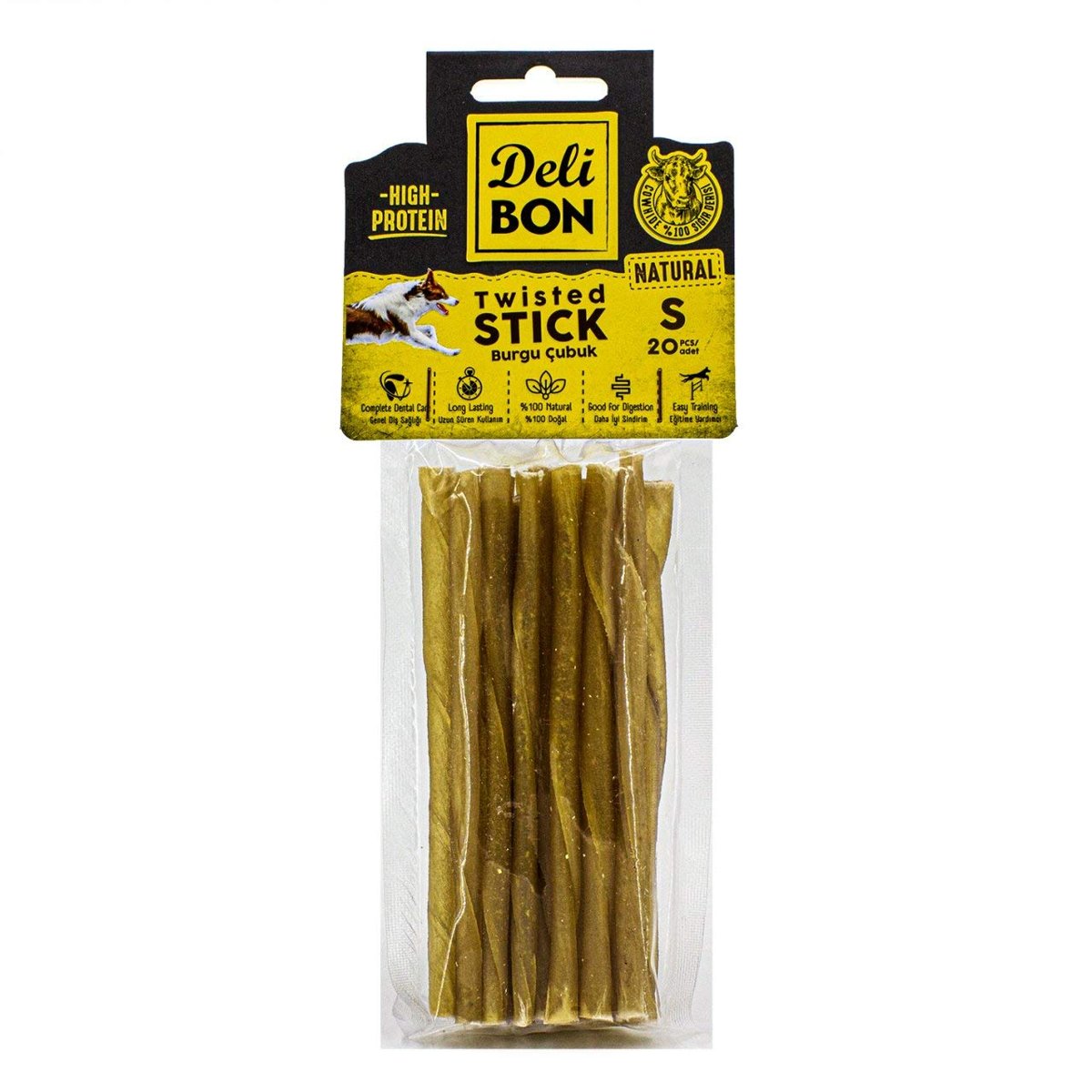 Doggie Delibon Gerçek Deriden İnce Burgu Çubuk, Thınx20Pcs., Natural