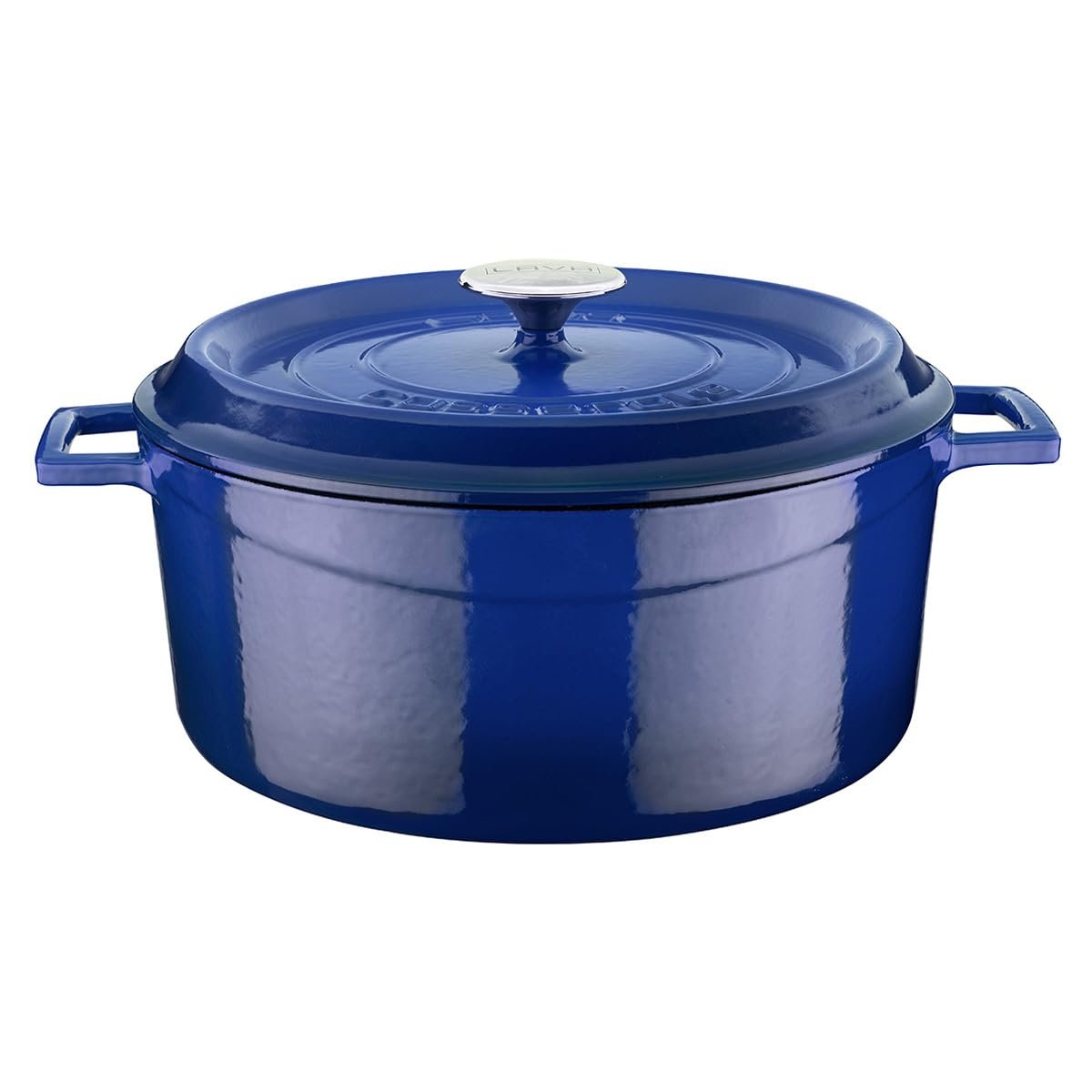 Lava Döküm Yuvarlak Tencere, Trendy, 28 cm, 6.71 L Hacim, Mavi