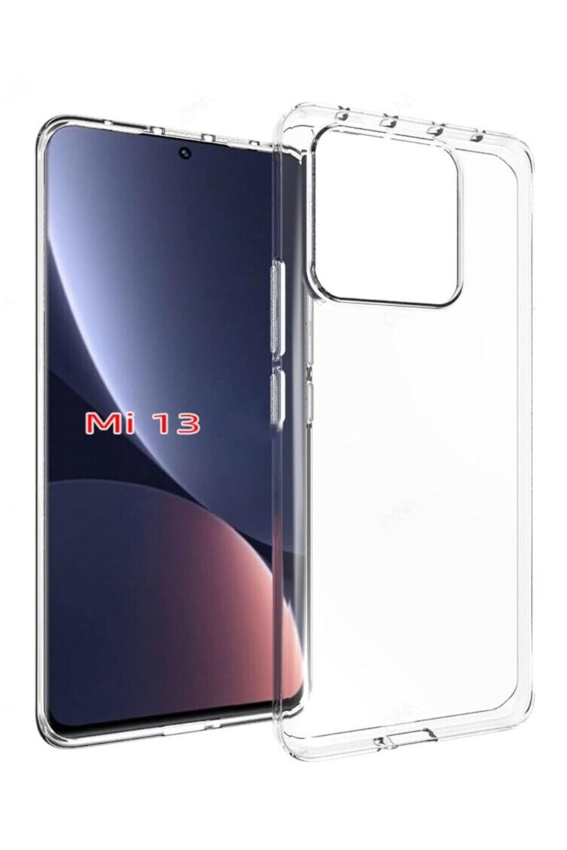 KZY İletişim Xiaomi Mi 13 ile Uyumlu Kapak 1mm Süper Silikon Şeffaf Kılıf