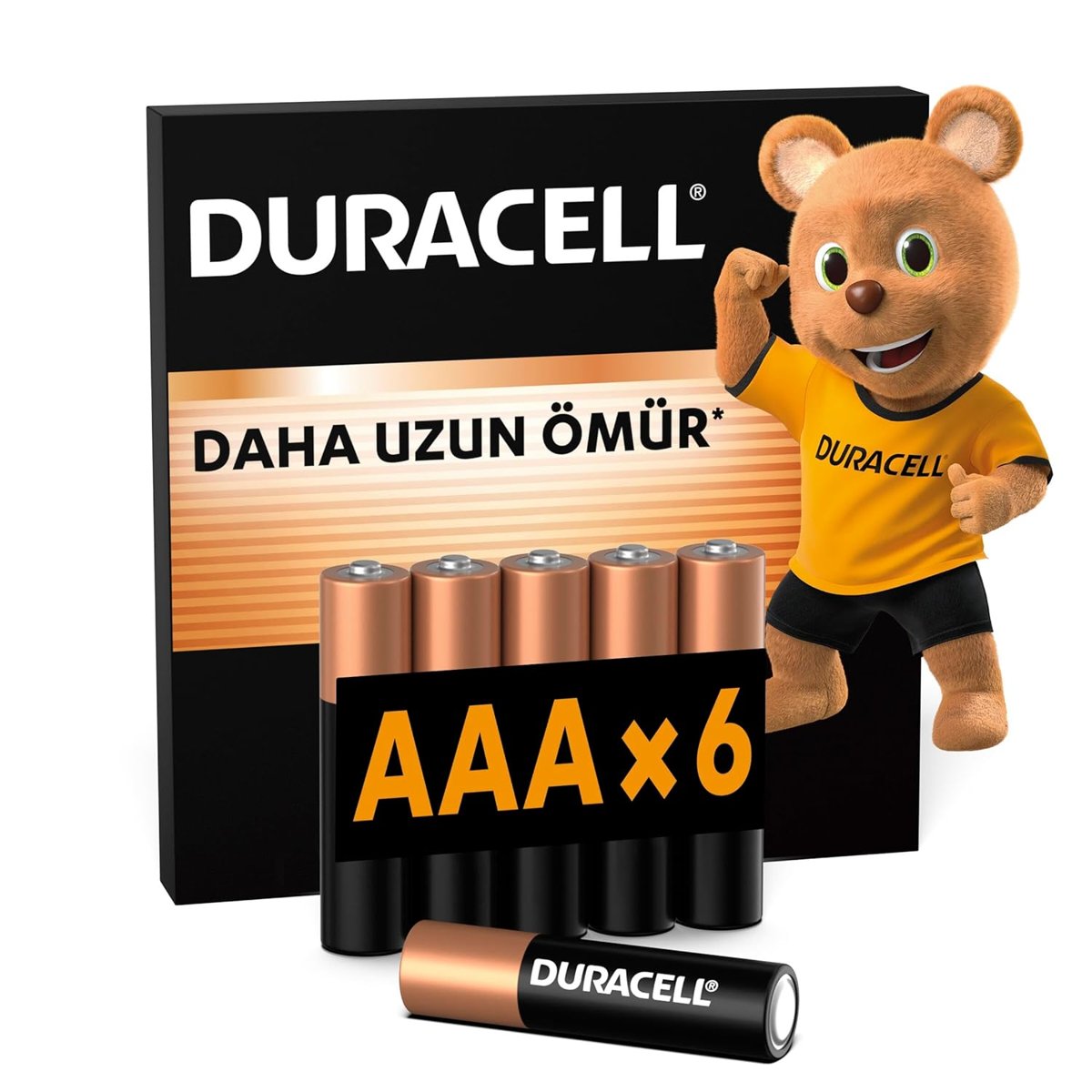 Duracell Basic AAA Alkalin Ince Kalem Pil (6'Lı Paket) – 1,5V – Daha Uzun Ömürlü – Günlük Cihazlar I
