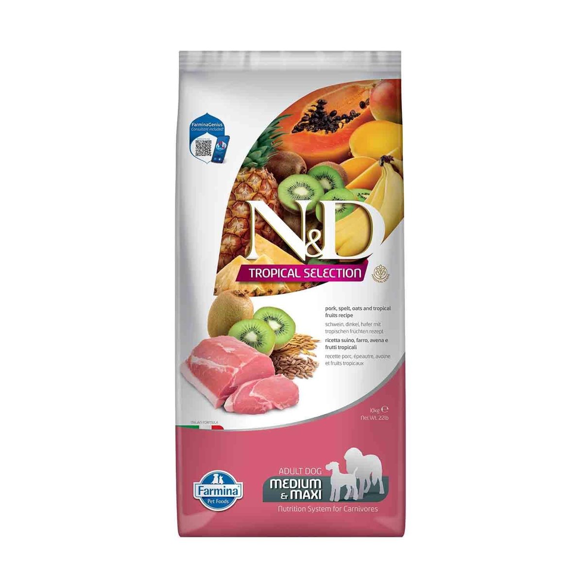 ND Dog Tropical Selection Pork Adult Med/Max 10 Kg Köpek Maması