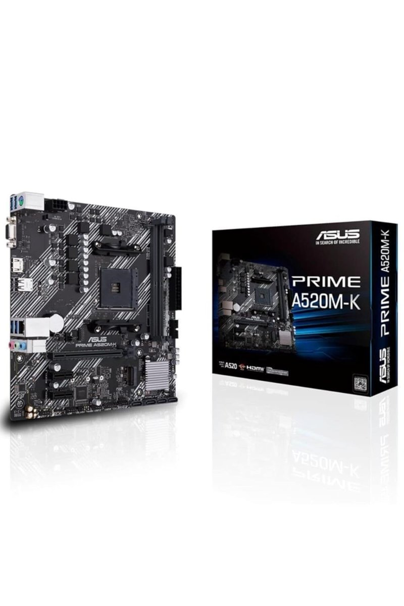 Asus Prime A520M-K AMD A520 Soket AM4 DDR4 4600(OC) MHz mATX Anakart