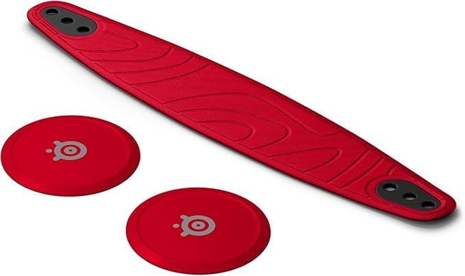 Steelseries Arctis Nova Booster Pack Cherry Red - Oyun Kulaklığı Aksesuarı - İki Renkli Naylon Kafa Bandı - Benzersiz Metalik Hoparlör Plakaları ile Kişisel Özelleştirilebilir - İmitasyon Koleksiyon
