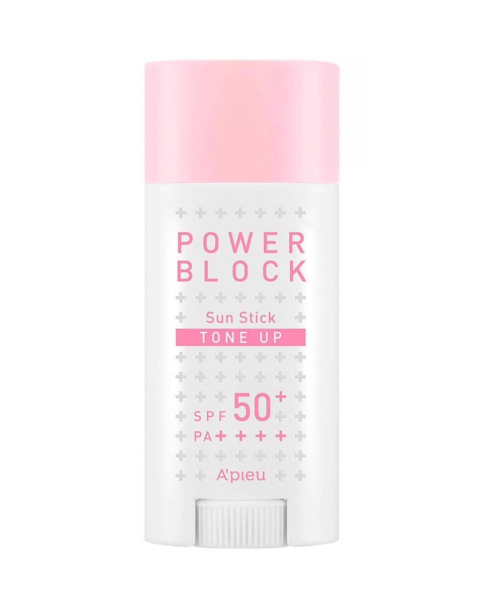 A'PIEU Ton Eşitleyici Aydınlatıcı Stick Güneş Koruyucu Power Block Tone Up Sunstick SPF50 Pa