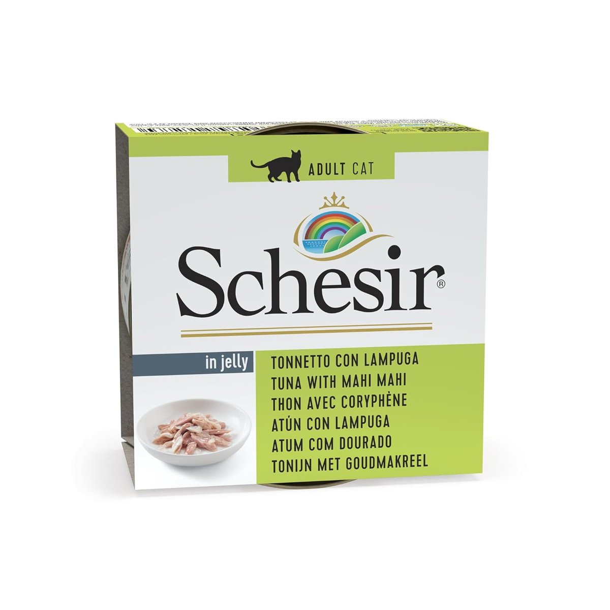 Schesir Jelly Ton Balığı ve Mahi Mahi Balığı Jöle İçinde Yetişkin Kedi Konservesi 85g