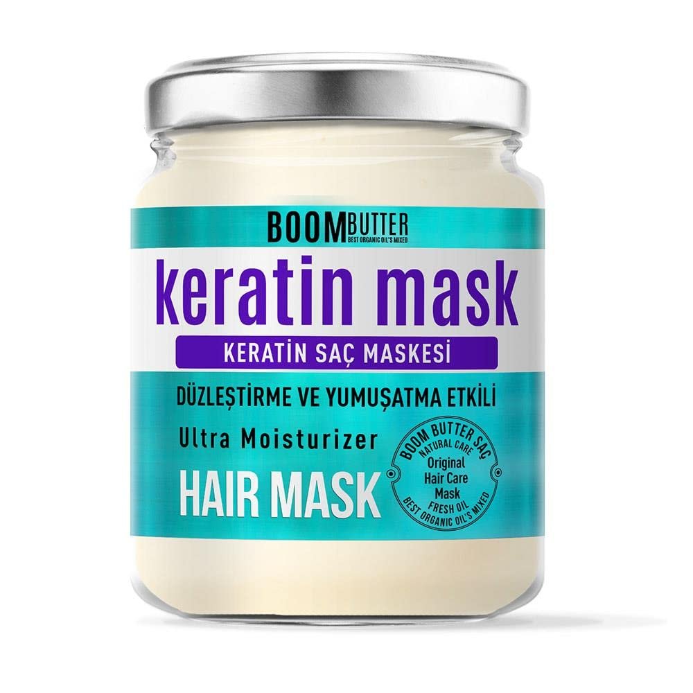 Boom Butter Güçlendirici  Onarıcı Keratin Saç Maskesi, Kırılma Karşıtı  Yoğun Besleyici, Yıpranmış S