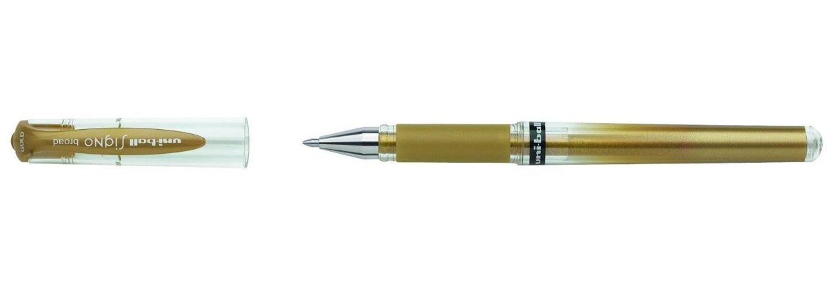 Uni-Ball UM-153 Davetiye Kalemi, Altın, 1mm