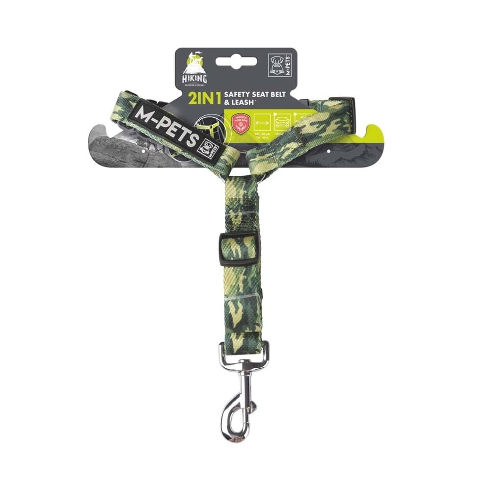 M-PETS HIKING 2IN1 GÖĞÜS TASMASI+EMNİYET KEMERLİ TASMA KAMUFLAJ