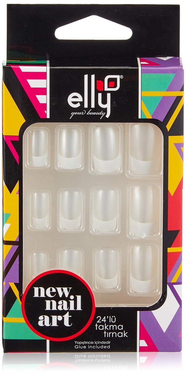 Elly Takma Tirnak Doğal 24 Lu French 7 1 Paket