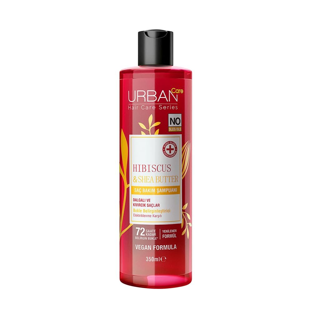 Urban Care Hibiscus  Shea Butter Bukle Belirginleştirici Saç Bakım Şampuanı, 350 Mililitre, Vegan