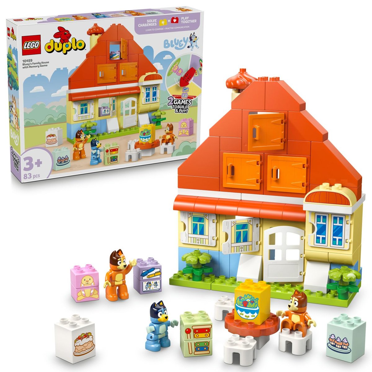 LEGO DUPLO Bluey: Bluey Ailesinin Evi ve Hafıza Oyunu 10459