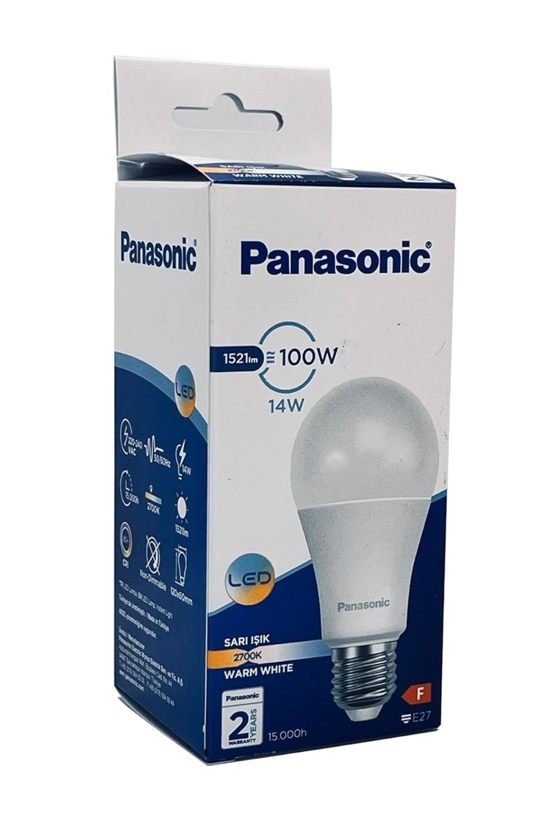 PANASONIC LED E27 14W 1521LM 2700K Lamba Sarı Işık