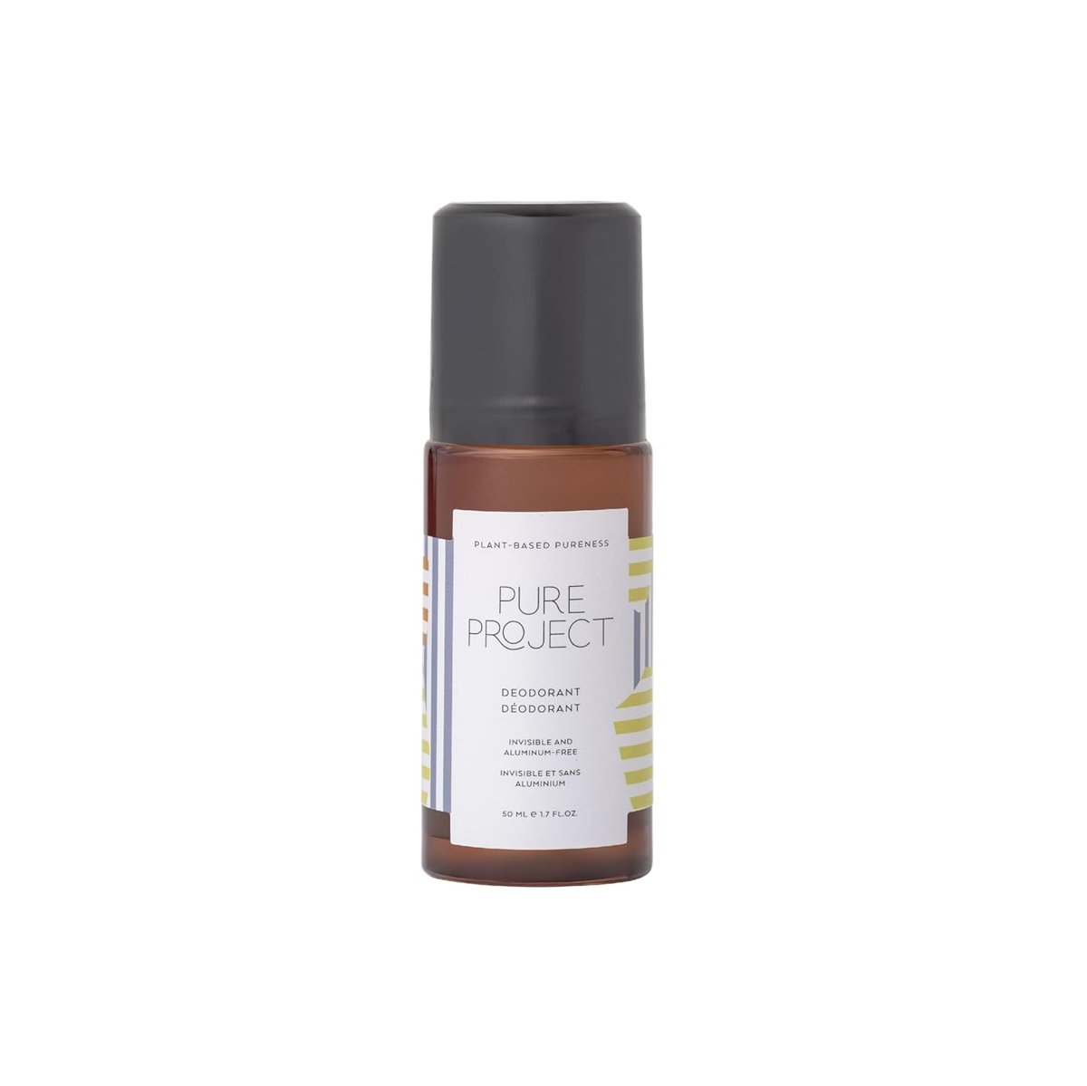Pure Project Deodorant 50ml. Cam Roll-On Deodorant. Doğal, Aluminyum İçermez, Parfüm İçermez, Gün Boyu Koruma.