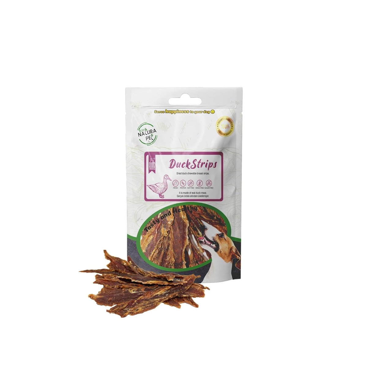 Eco Natura Pet Ördek Eti Dilimleri Yumuşak Köpek Ödülü 80 Gr