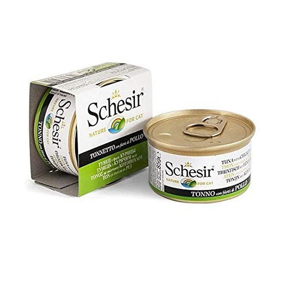 Schesir Yetişkin Kedi Konservesi 85 Gr Ton Balıklı + Tavuk Etli