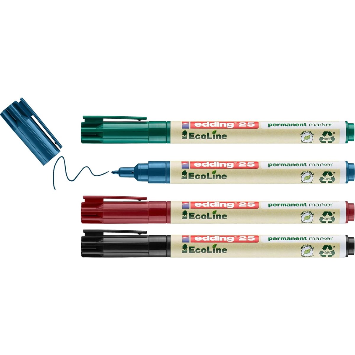 Edding kalıcı marker 25 EcoLine, doldurulabilir, 1 mm, çeşitli