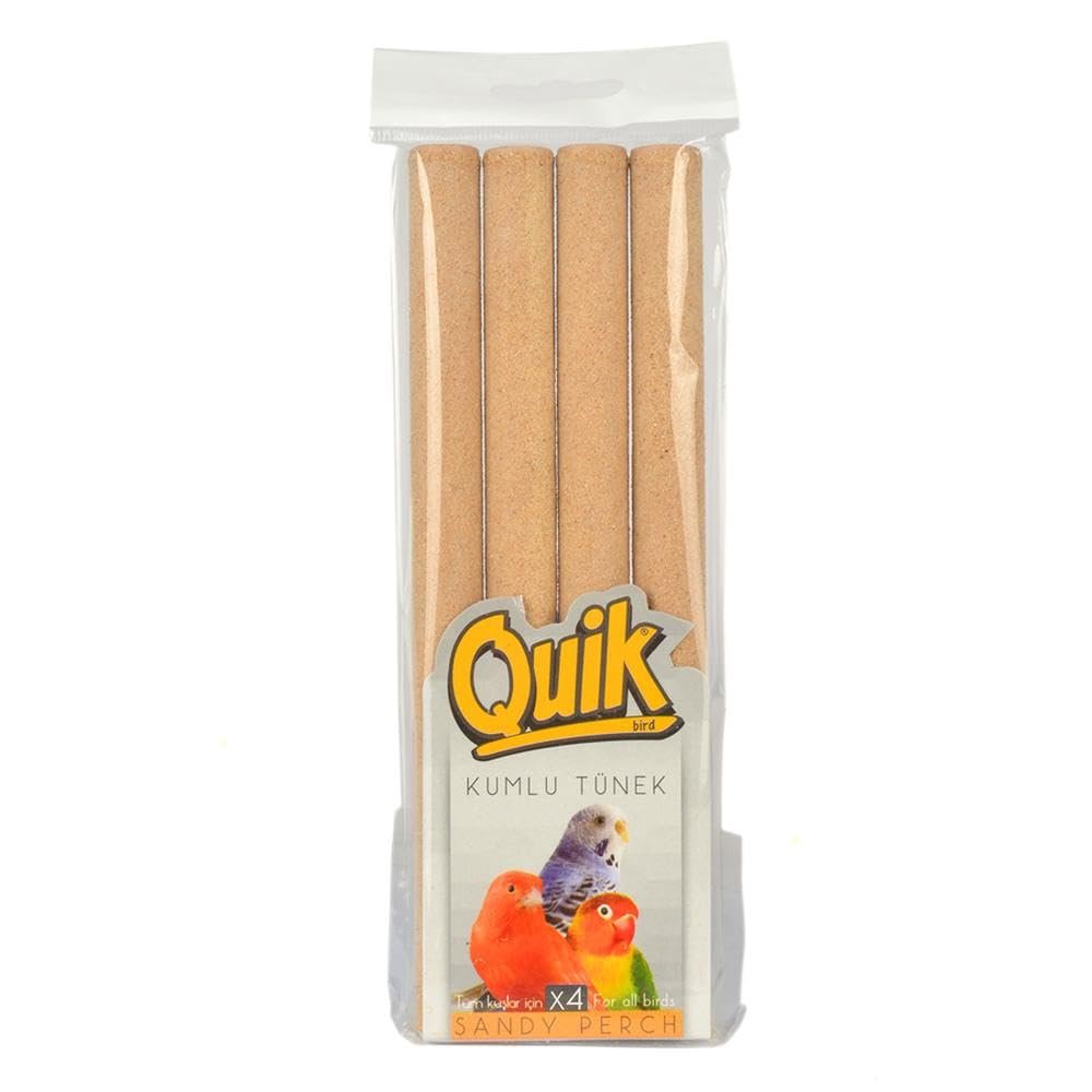 Quik Kuşlar İçin Kumlu Tünek 4'lü Paket