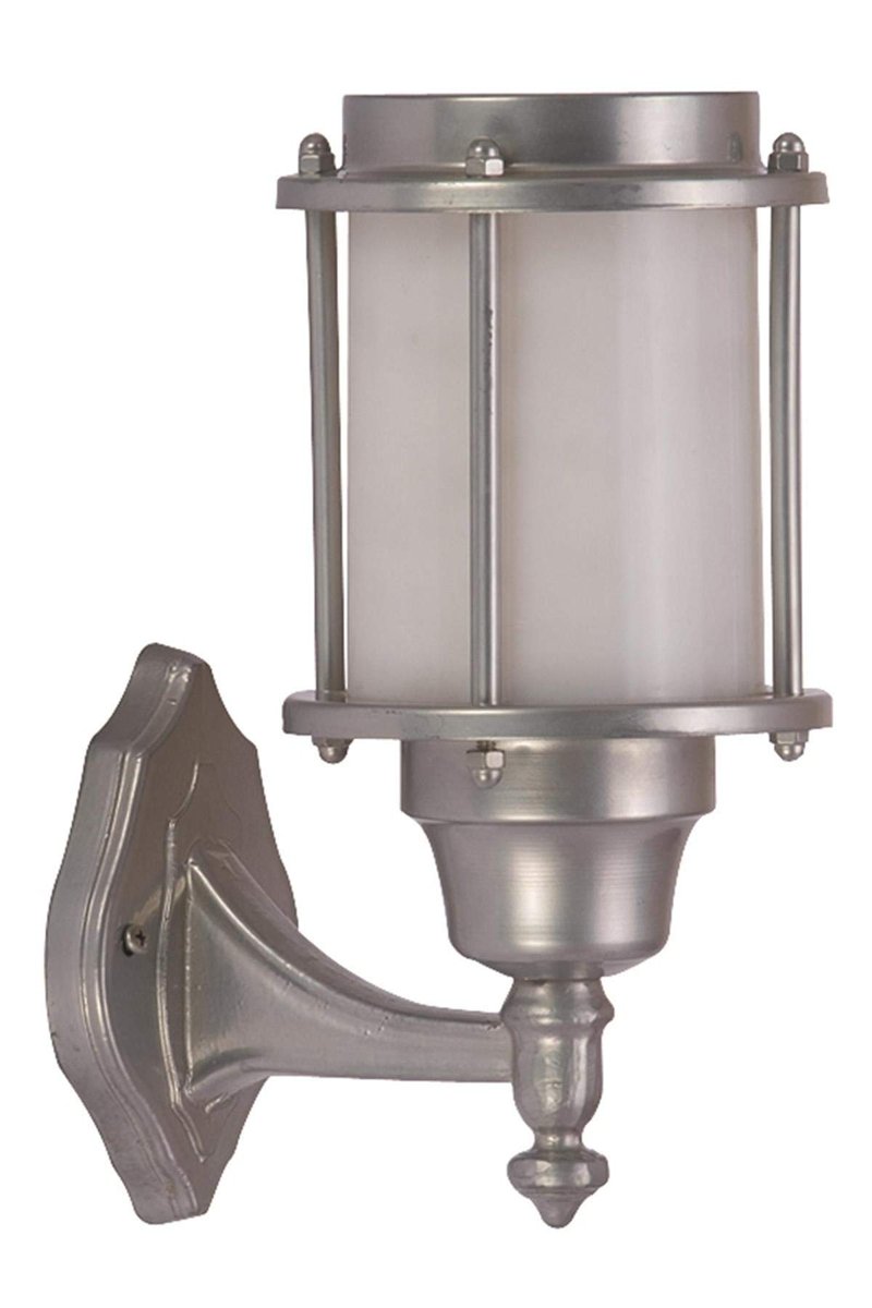 Avonni BAP-68130-GR Gri Elektrostatik Toz Boyalı Dış Mekan Aydınlatma, E27, Aluminyum, Polikarbon Cam, 25 Cm
