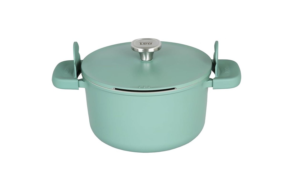 Berghoff LEO PHANTOM KAPAKLI YAPIŞMAZ DERİN TENCERE 24 CM FOREST GREEN