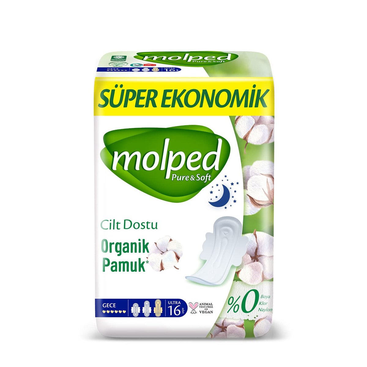 Molped Pure Soft Süper Ekonomi Gece 16 Lı