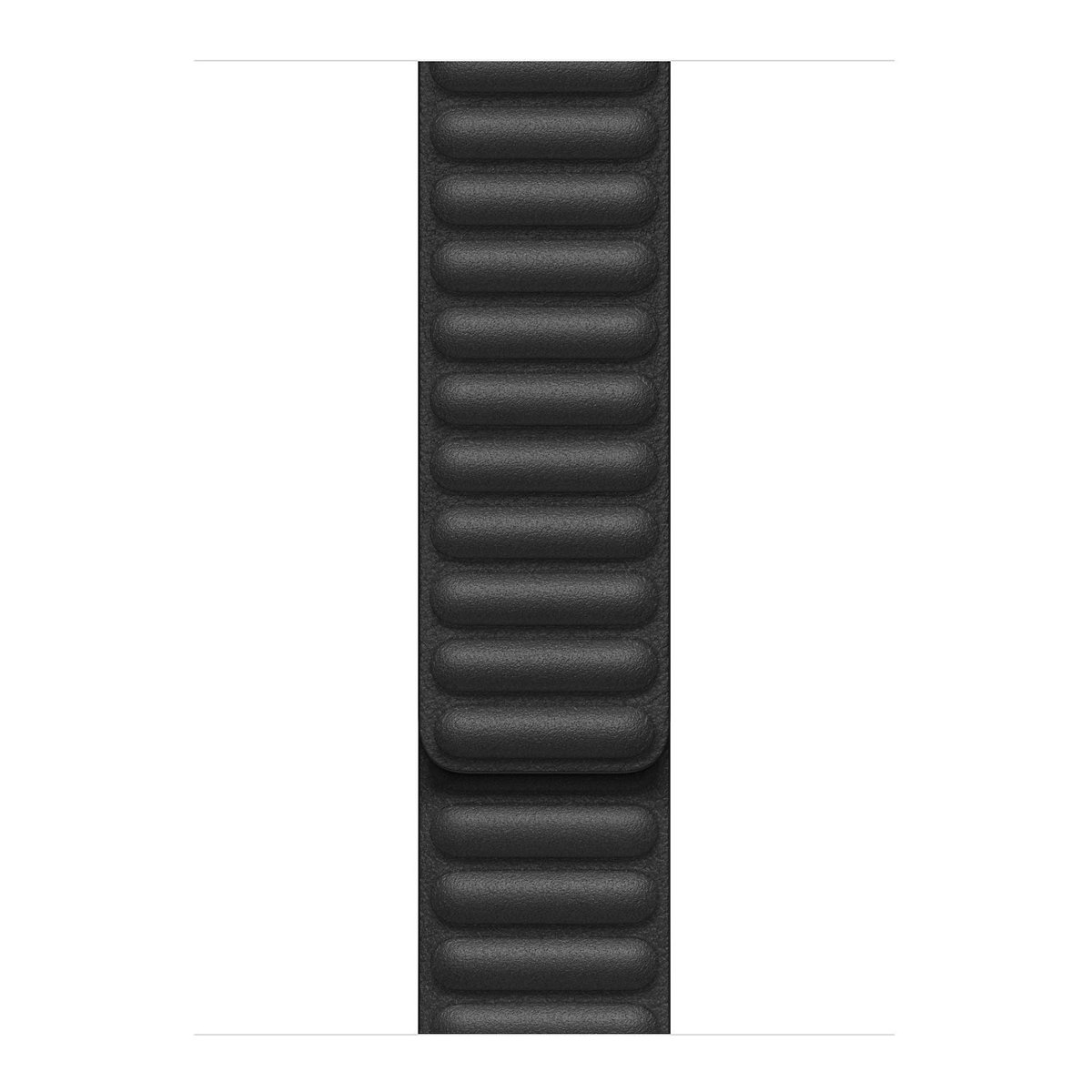 Microsonic Apple Watch Series 9 41mm için Kordon Leather Link Band Siyah [Watch Series 9 41mm ile Uyumlu Kordon - Siyah]