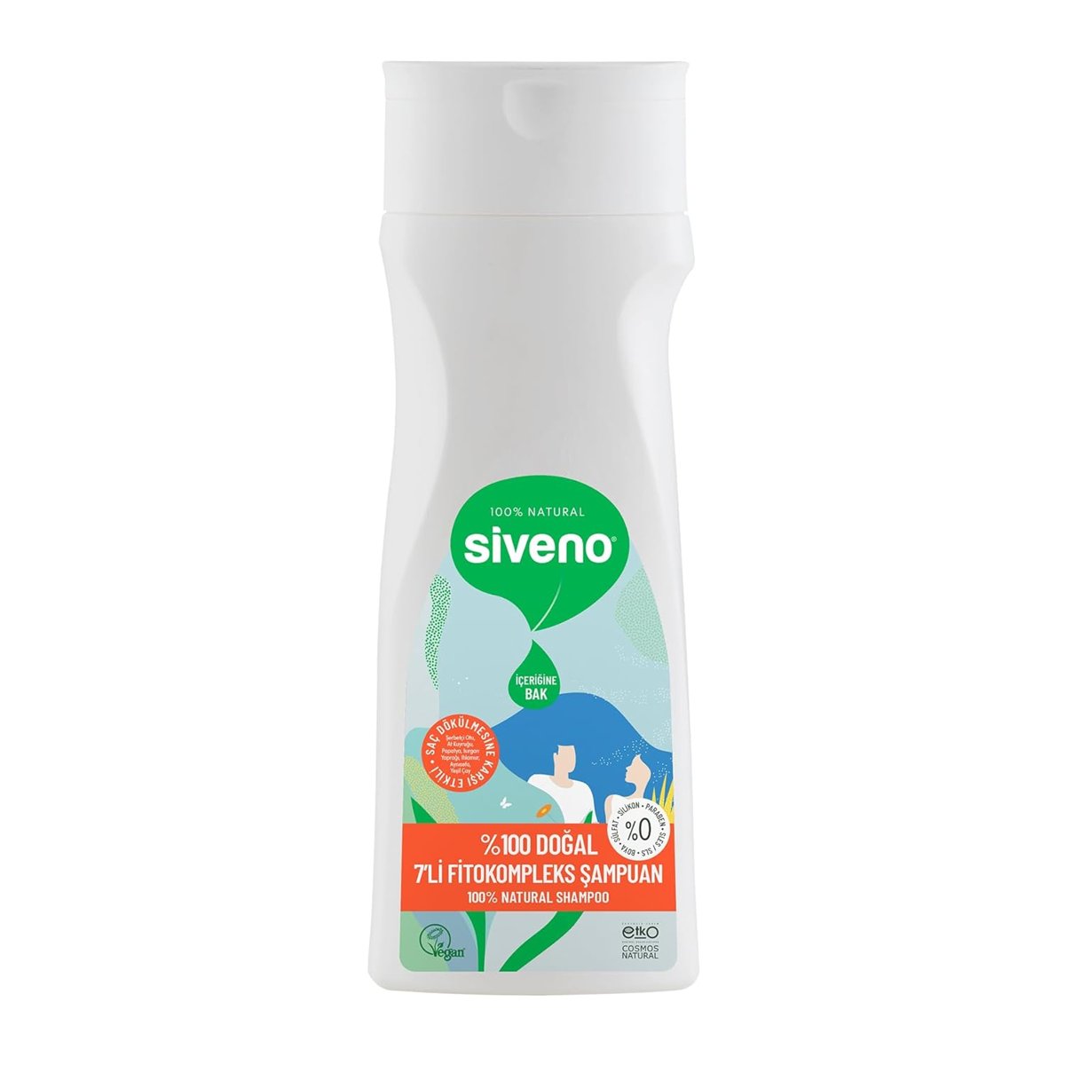 Siveno%100 Doğal Fitokompleks Şampuan 7 Değerli Bitki Yoğun Saç Dökülme Karşıtı Besleyici Dolgunlaştırıcı 300 ml