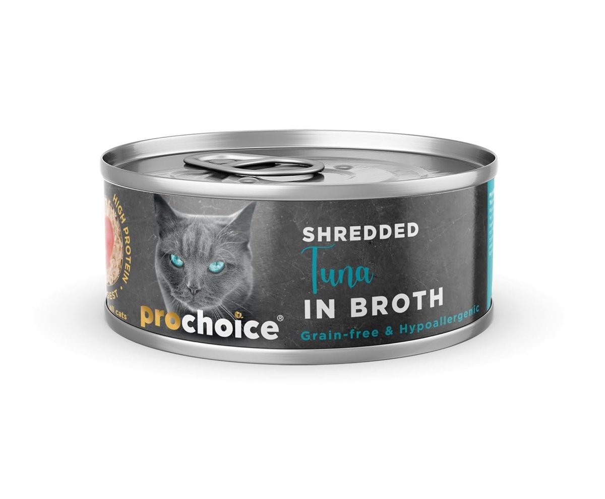 Prochoice Deluxe Shredded, Tahılsız, Hipoalerjenik, Tiftiklenmiş Tuna Balıklı Yaş Kedi Maması, 70 gr