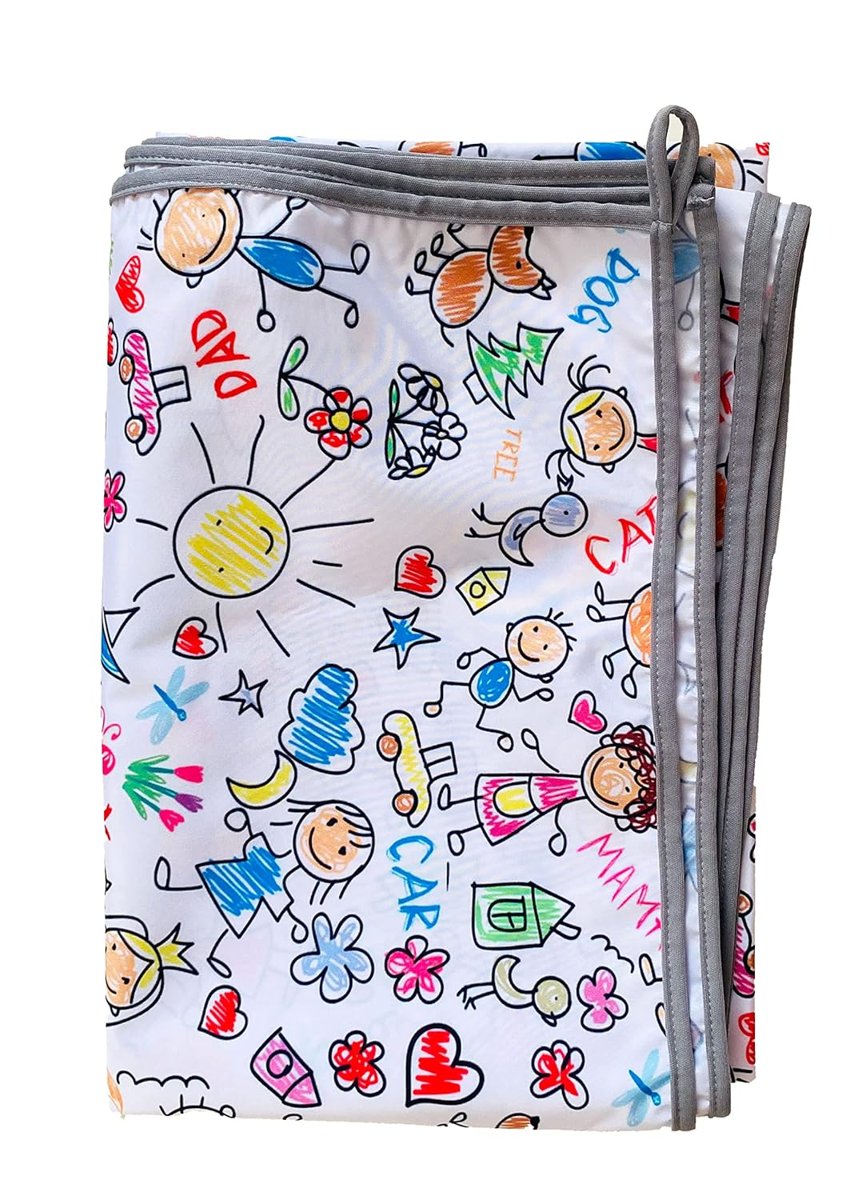 Yorni Family Su Geçirmez Yer/Masa Örtüsü, 145x300cm, Aktivite, Yemek ve Oyun İçin, Doğa Dostu ve Çevreci,%100 Polyester