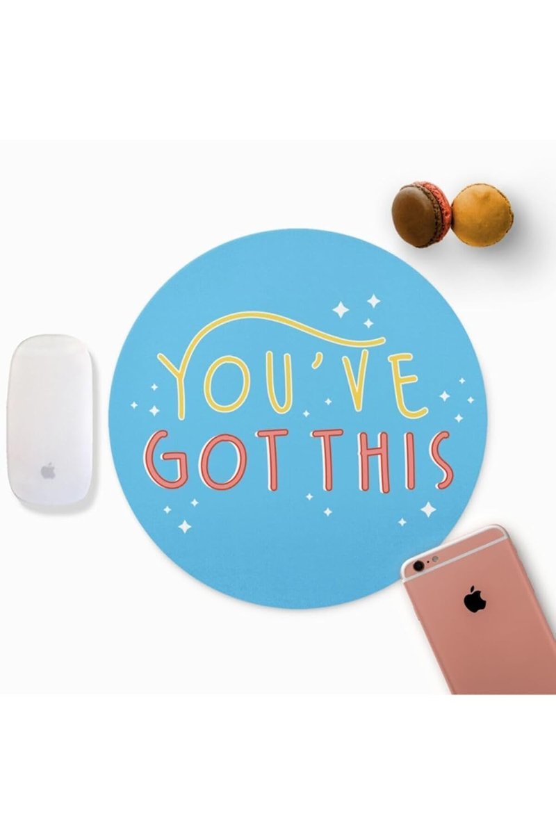 Hediyesepeti Motto Tasarımlı Yuvarlak Mouse Pad 20 x 20 cm