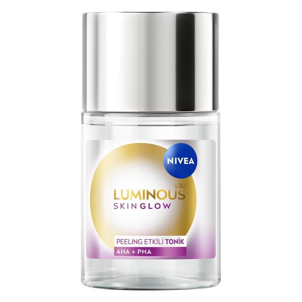 NIVEA Luminous630 Skin Glow Peeling Etkili Tonik 100 ml,Parlaklık, Aydınlık Cilt,Eşit Cilt Tonu, Göz