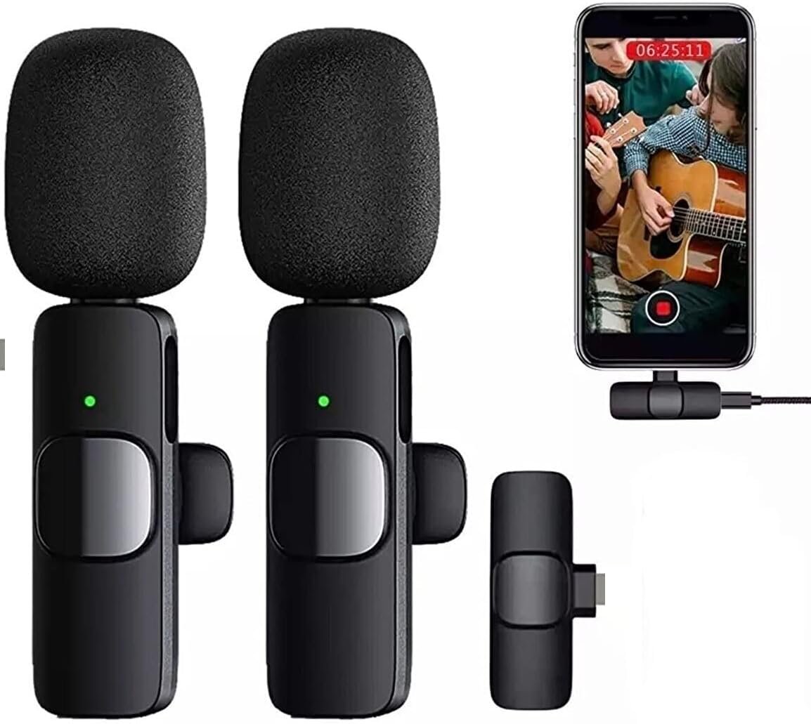teknosepetim Android Bilgisayar için Profesyonel Kablosuz Yaka Mikrofonu - Kablosuz Çok Yönlü Kondansatör Kayıt Mikrofonu, USB C Arayüzü, Röportaj Videosu Podcast Vlog YouTube için
