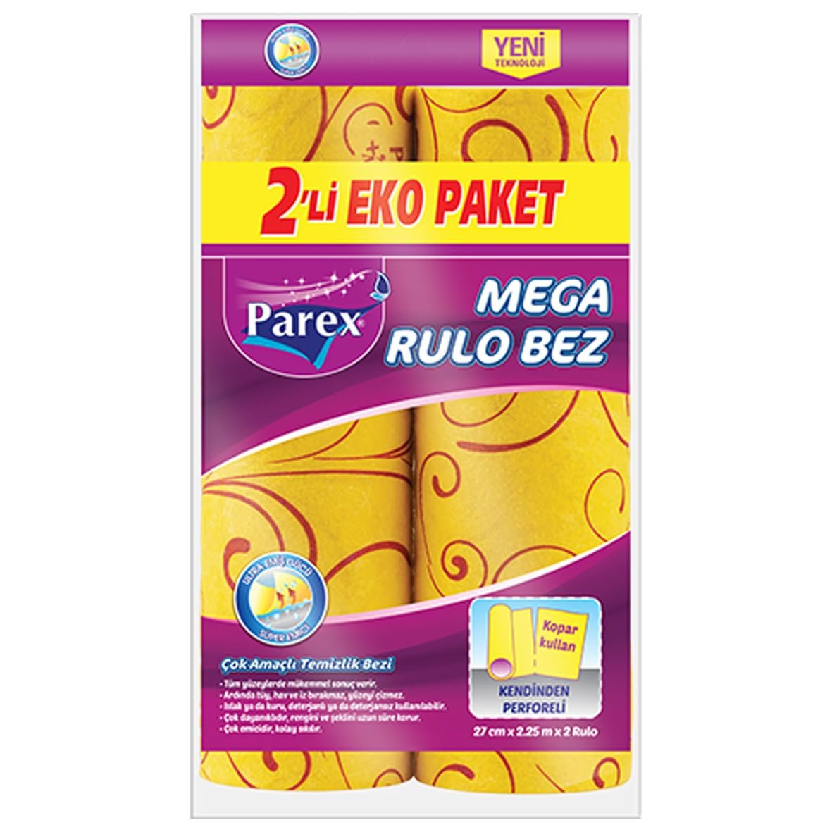 Parex Mega Rulo Temizlik Bezi 2'li Paket