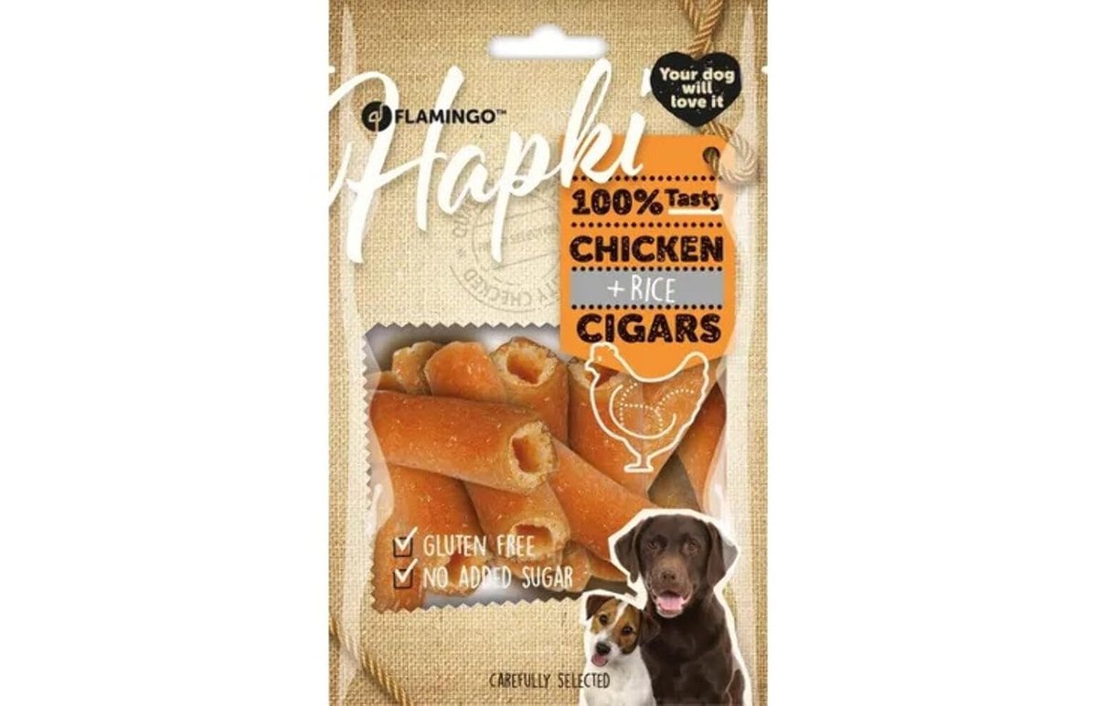 Flamingo Chicken Cigars Tavuk ve Pirinçli Rulo Köpek Ödülü 85 Gr