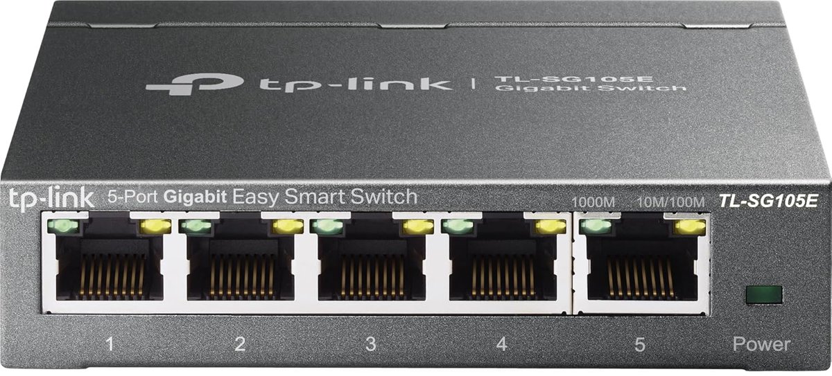 TP-Link TL-SG105E, 5-Portlu Gigabit Easy Smart Switch