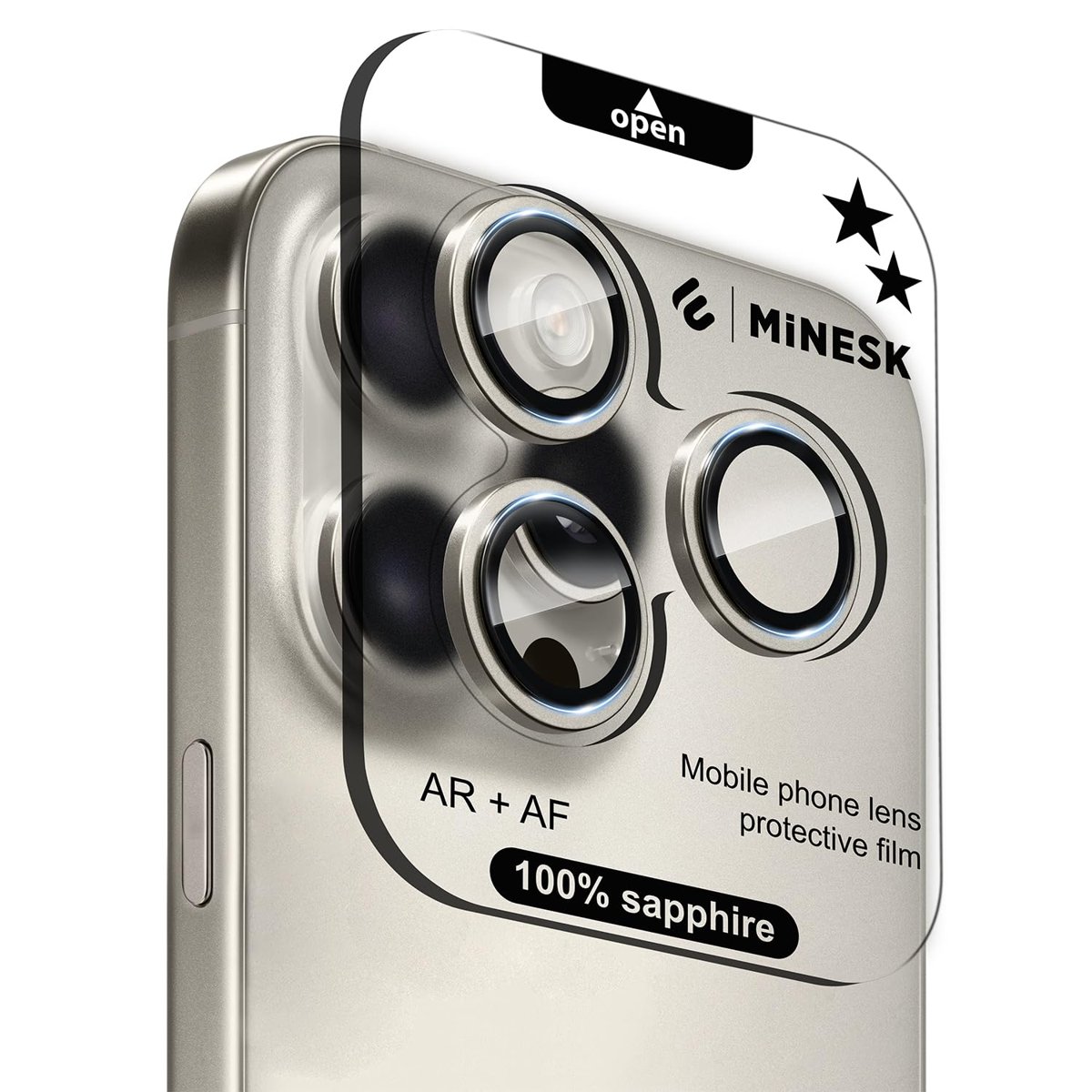 BUFF LABS iPhone Camera Lens Koruyucu 2 ADET Kamera Lens Koruyucu Şeffaf (iPhone 15 Pro Max / 15 Pro)