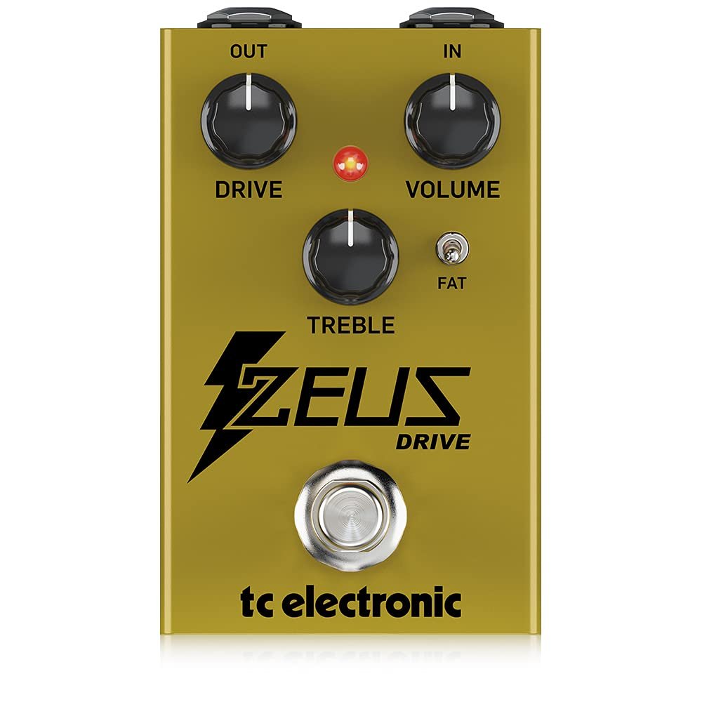 TC Electronic ZEUS DRIVE OVERDRIVE Efsanevi Dinamik Overdrive Boost Pedalı, FAT Mod Anahtarı ve İsteğe Bağlı Tamponlu Bypass